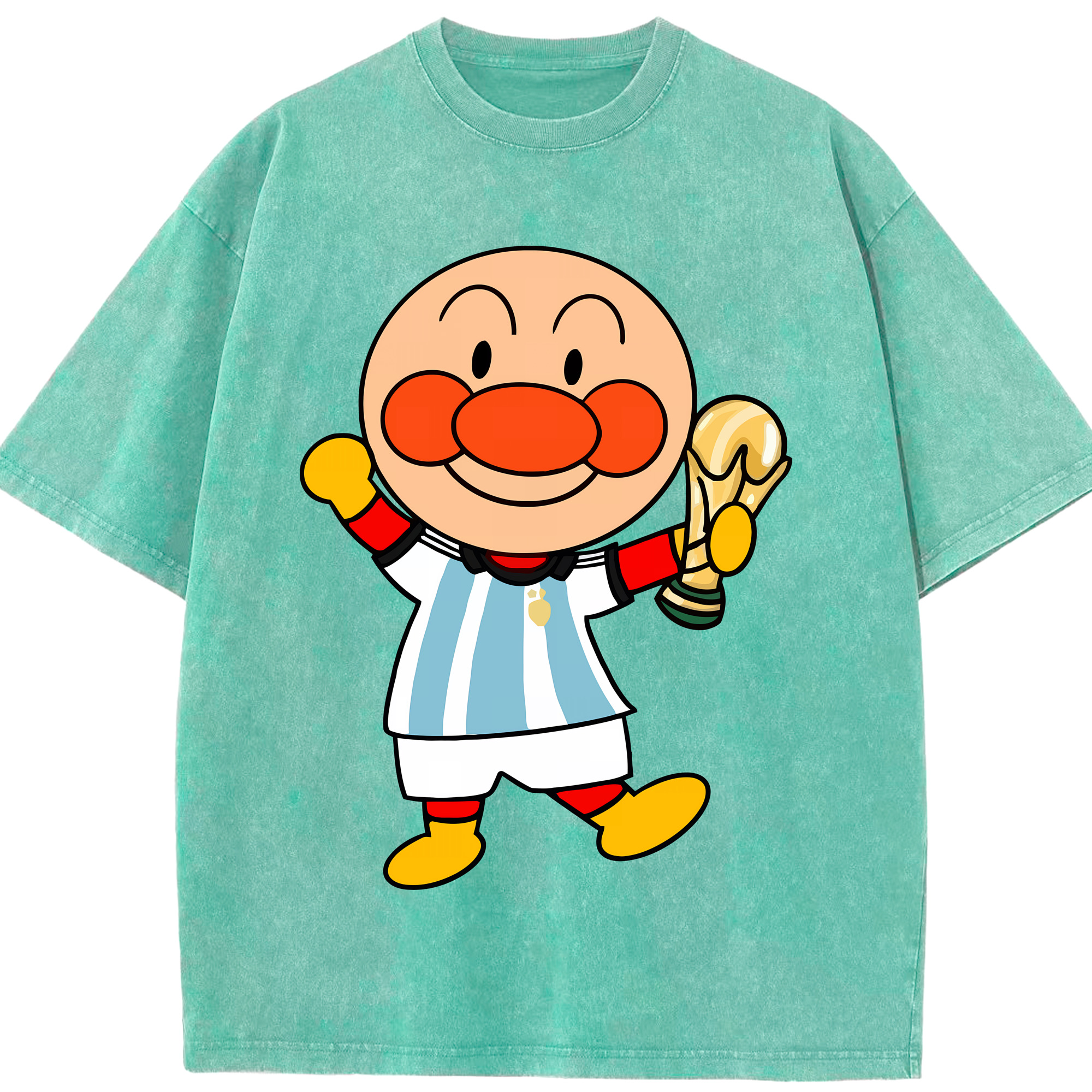 （画像用） アンパンマン Anpanman 綿100% ヴィンテージ風 半袖Tシャツ（フロントプリント）